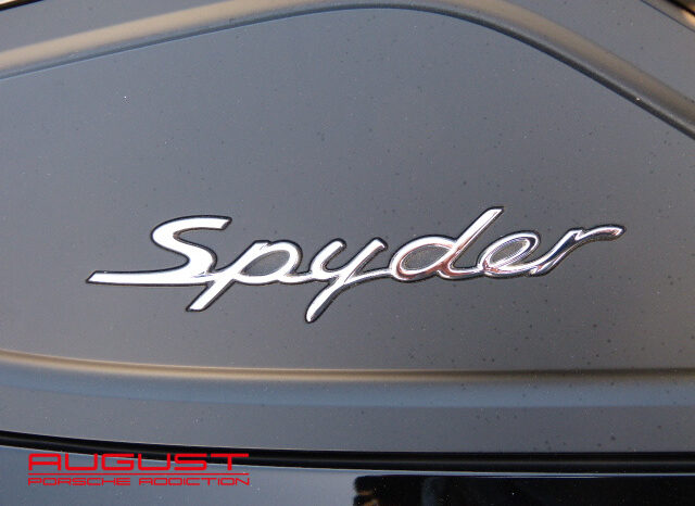 Porsche 718 Boxster Spyder 2020 complet
